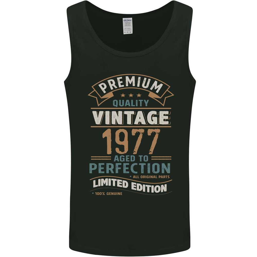 Premium Vintage 48th Birthday 1977 Mens Vest Tank Top
