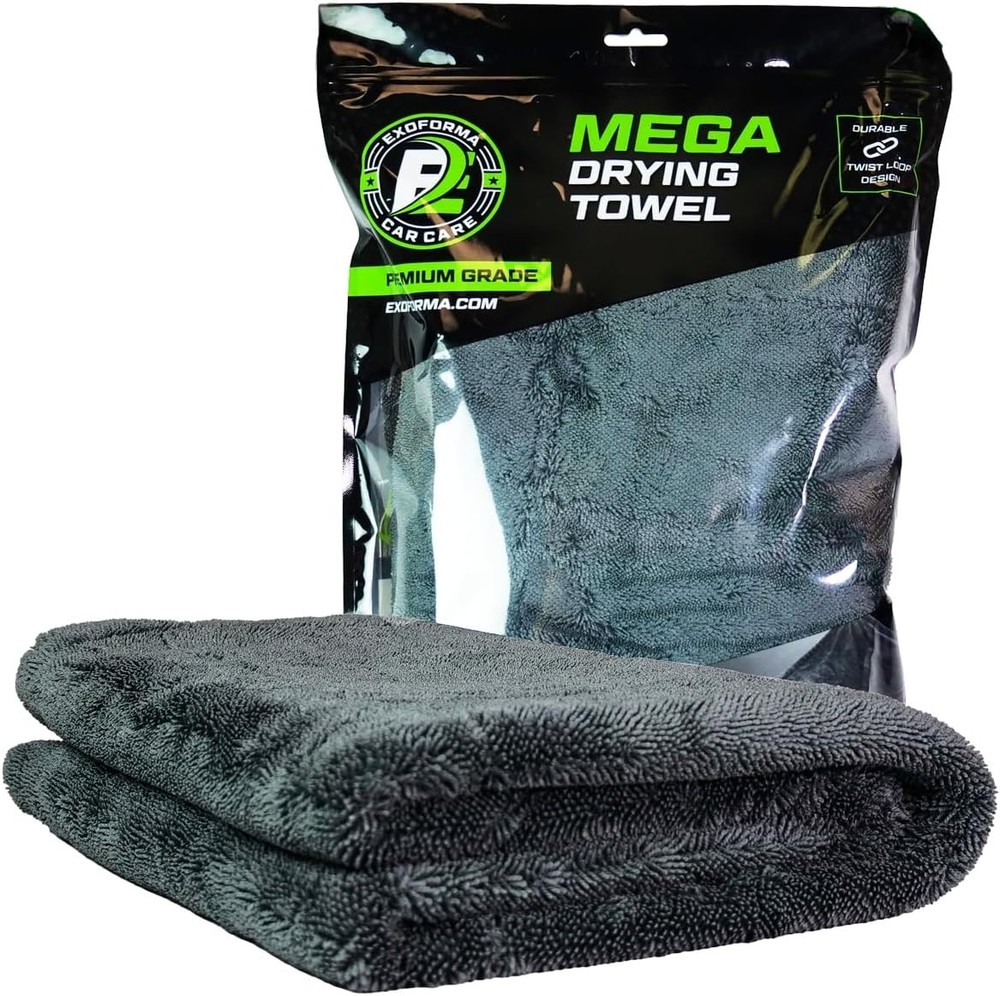 ExoForma Mega Car Drying Towel - Holds 9 lbs, No Streaks or Scratches
