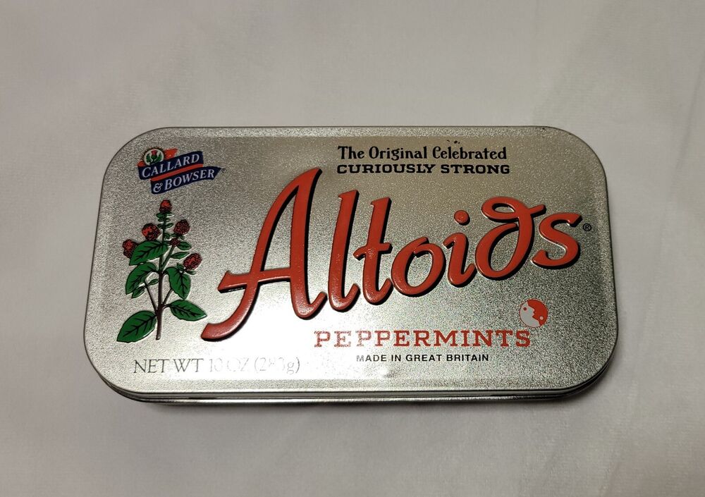 Vintage & Bowser Callard Altoids Tin Peppermints Made in Great Britain Red Green