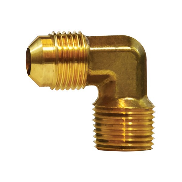 Holyoke Brass 3/8 Flare x 1/2 NPT Half Union Elbow for LP Propane Gas