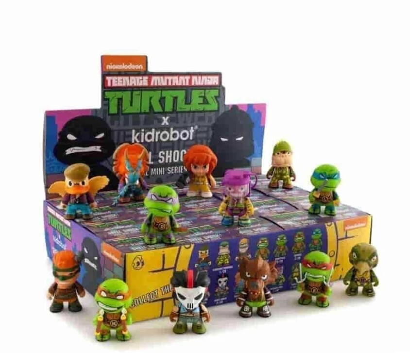 Teenage Mutant Blind Box 3 Pack.  New Sealed Figures From The Above Display Case