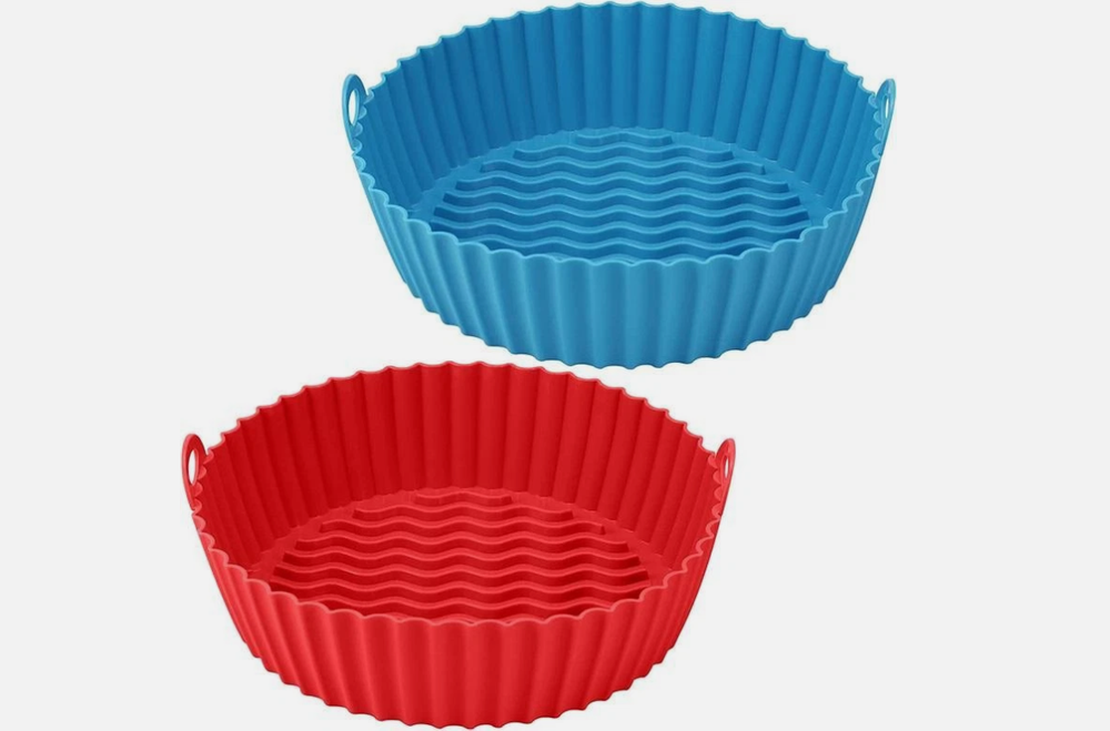 Reusable Air Fryer Silicone Pot 7.5 Inch Non-Stick Heat Resistant Basket Liner