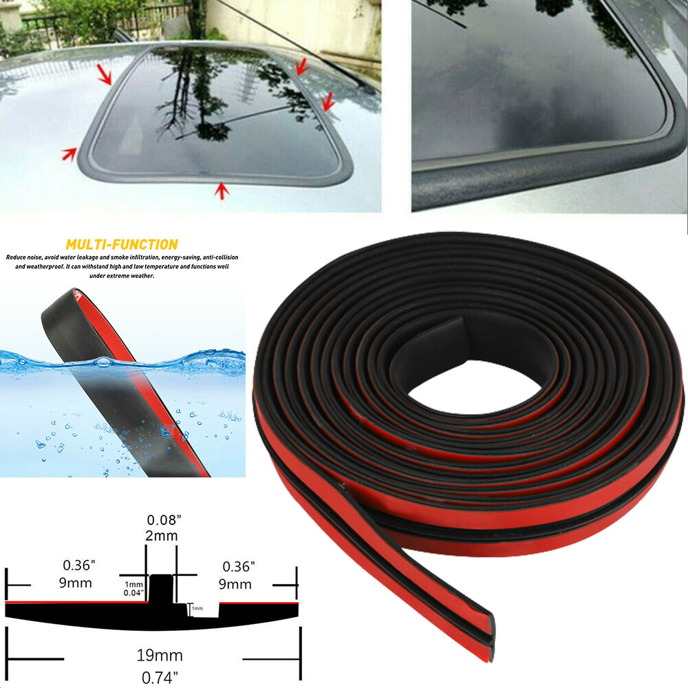 Auto Car Windshield Roof Seal Insulation Noise Rubber Strip Sticker Accessories