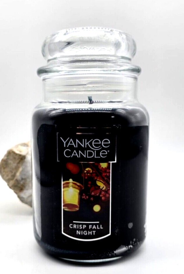 Yankee Candle Crisp Fall Night Large Jar 22oz with 110-Hour Burn Time