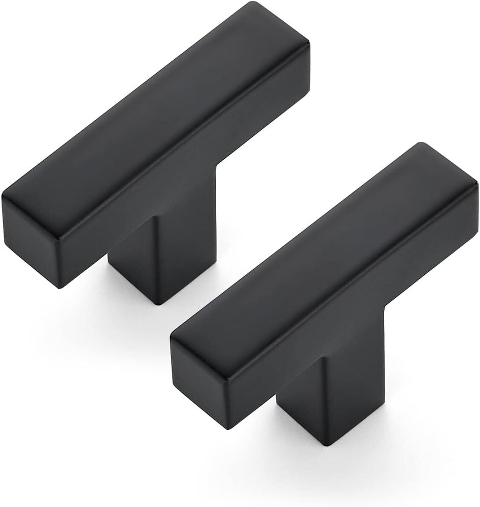 30 Pack 2 Inch Length Square Cabinet Pulls Matte Black Stainless Steel