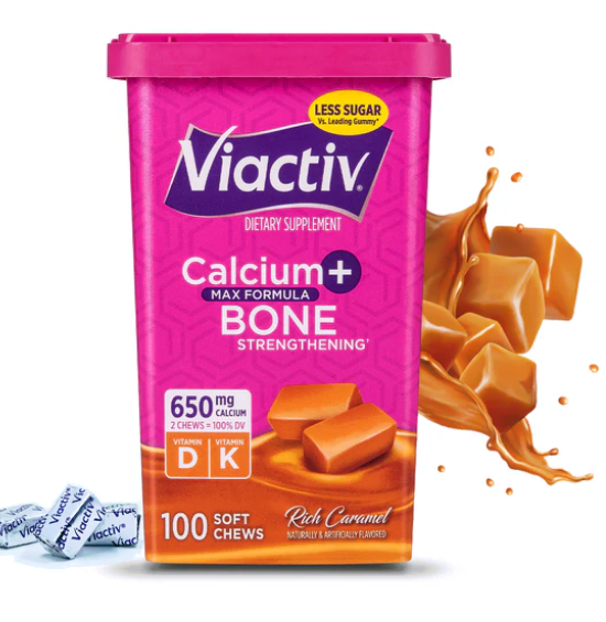 4 BOX Viactiv Calcium, Vitamin D Supplement Soft Chews, Caramel (400-Count). Exp