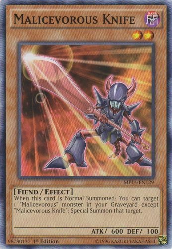 Malicevorous Knife MP14-EN129 Common 1st Edition Lightly Played