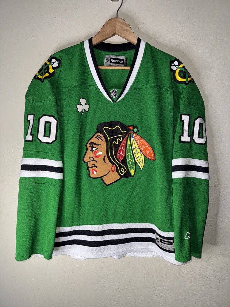 Patrick Sharp Chicago Blackhawks Jersey Women’s XL Green Premier 20x28