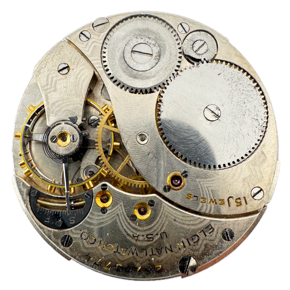 1924 Elgin 15 Jewel Mechanical Pocket Watch Movement Antique 12s 315 USA