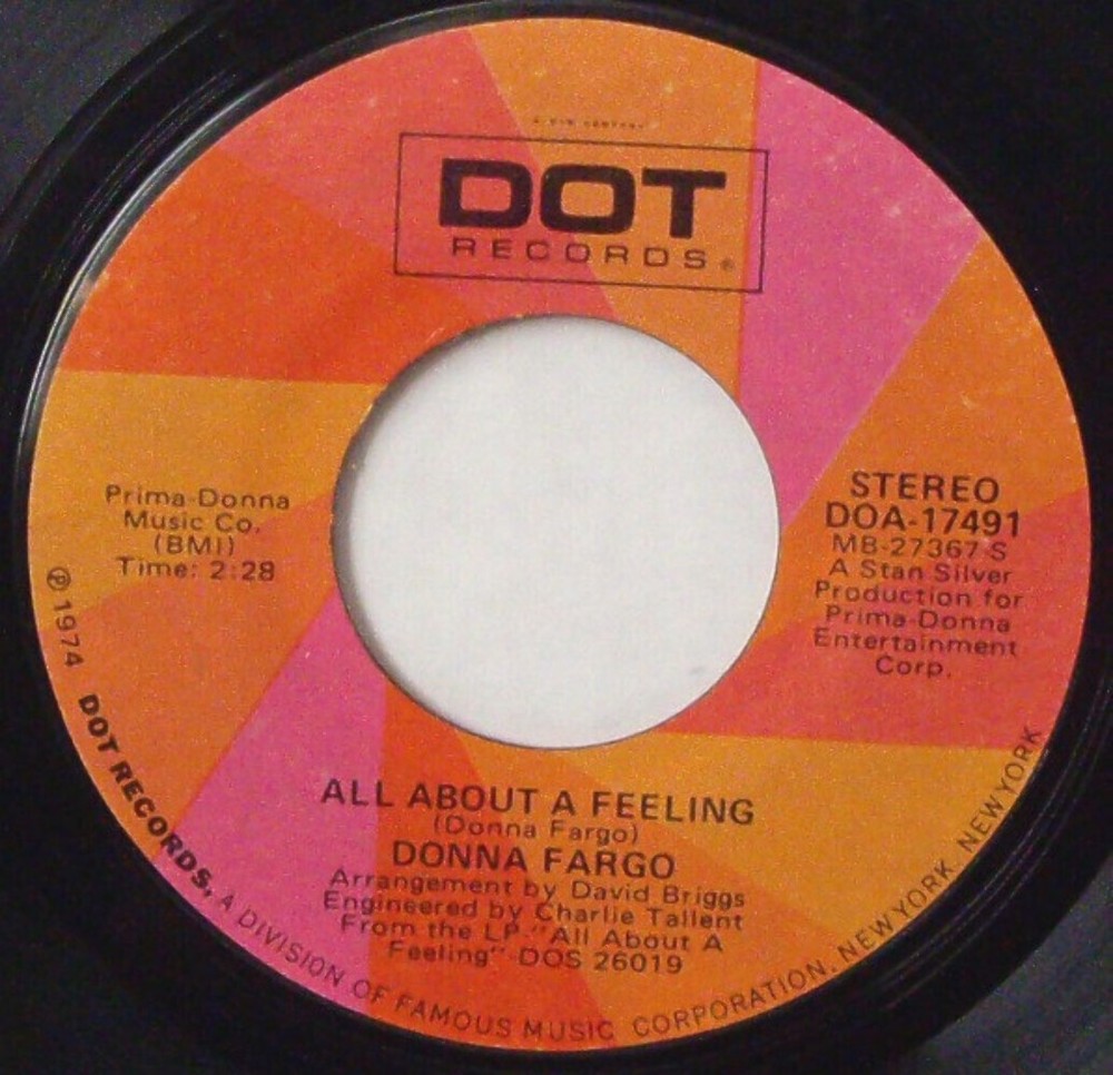 Donna Fargo - All About A Feeling - Dot Records - DOA-17491 - 7