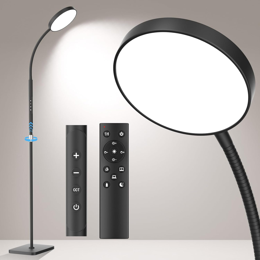 LED Floor Lamp, Height Adjustable Floor Lamps for Living Room, Super Bright Stan