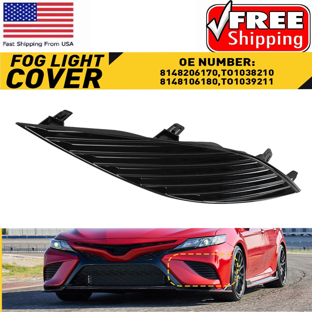 Fit For 2018-2020 Toyota Camry Front Bumper Fog Cover Light Left Driver Side USA