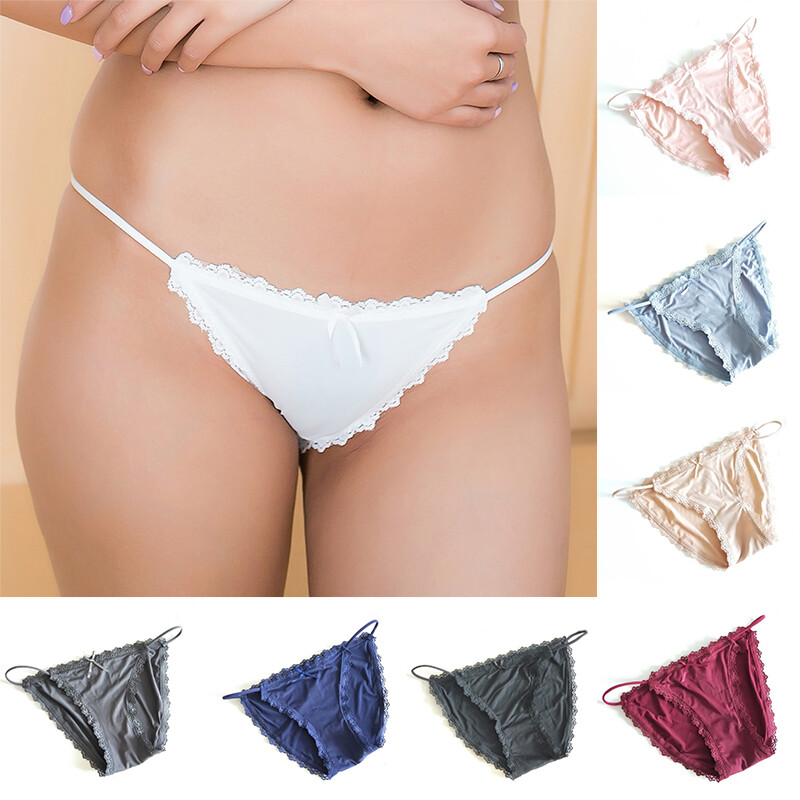 ✿Sexy Women Lace Thong See Through Panties Low Rise Bikini G-string Underwear  .