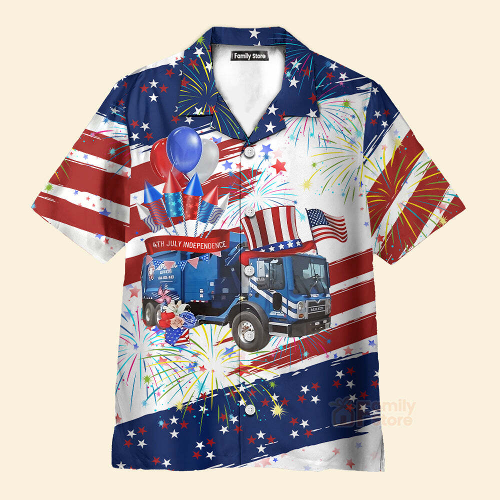 Republic Services 4Th Of July Hawaiian Shirt