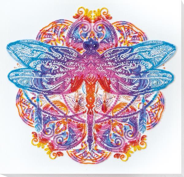 Bead embroidery kit Cascades pearl needlework kit Art canvas beadwork pattern