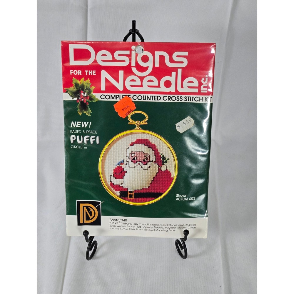 Designs for the Needle Puffi Cross Stitch Kit Santa/340