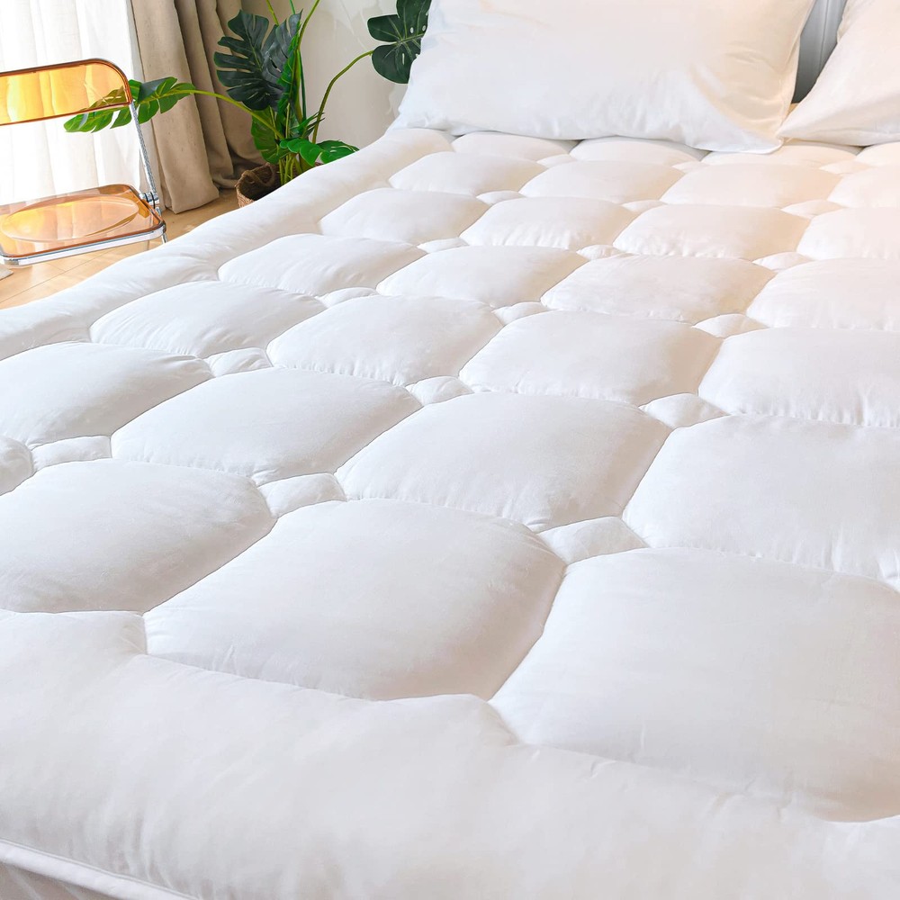 King Size Mattress Pad Cooling Rayon from , Quilted Fitted Mattress Protector...