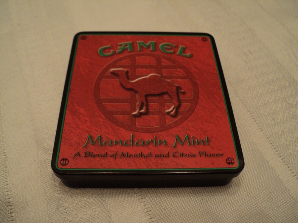 Vintage, R. J. Reynolds, Camel Tin Cigarette Box, Mandarin Mint - Never used