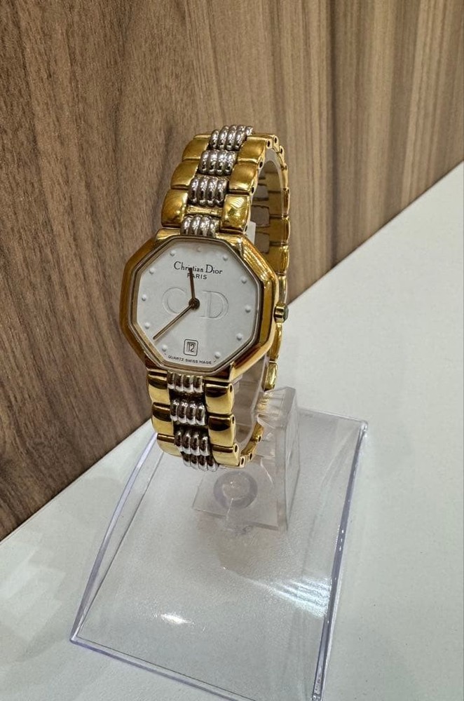 Christian Dior Octagon Ladies Watch QZ Case 25mm Vintage Quartz Stainless