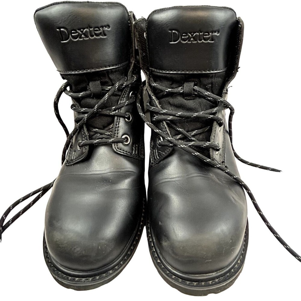 Dexter Work Boots Size 9.5W Black Steel Toe lace up Ankle