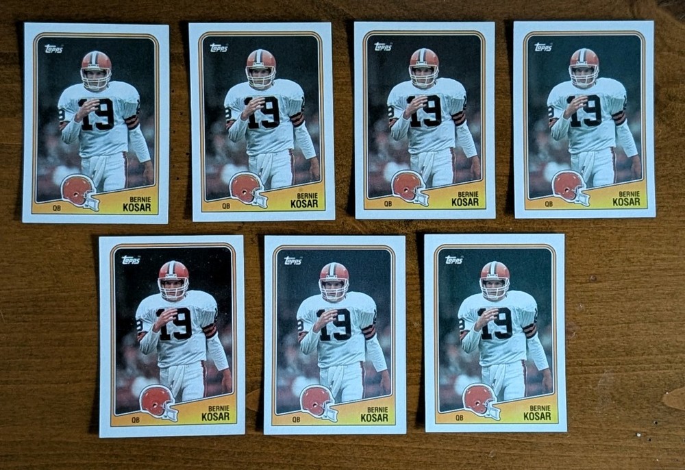 1988 Topps - Bernie Kosar #86 Lot Of 7 Cleveland Browns NM