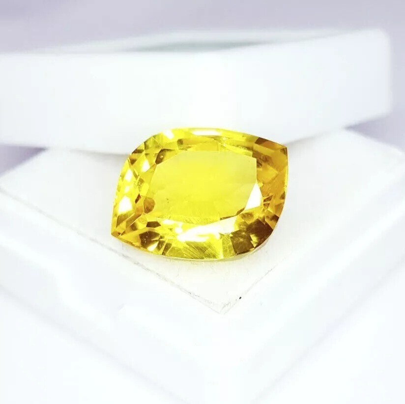 Superb Fancy Cut Shape Yellow Sapphire 11-13 Ct Certified Loose Natural Gemstone
