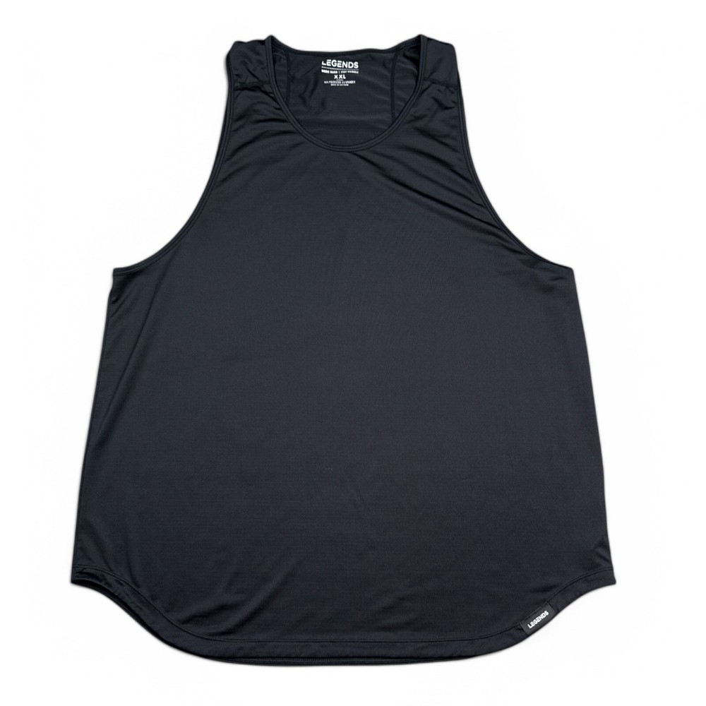 LEGENDS Tank Top Mens Size 2XL XXL Black Athleisure Athletic Gym Stringer
