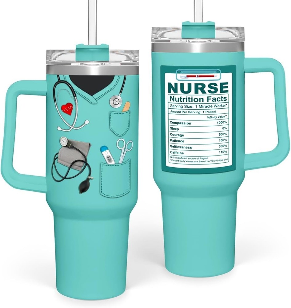 Nurse Gifts 40oz Stainless Steel Insulated Tumbler - Coffee Cup for Nurses We...