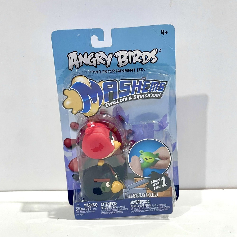 Angry Birds Mashems Rovio Series 1 (2 Birds) Red And Black  SEALED New