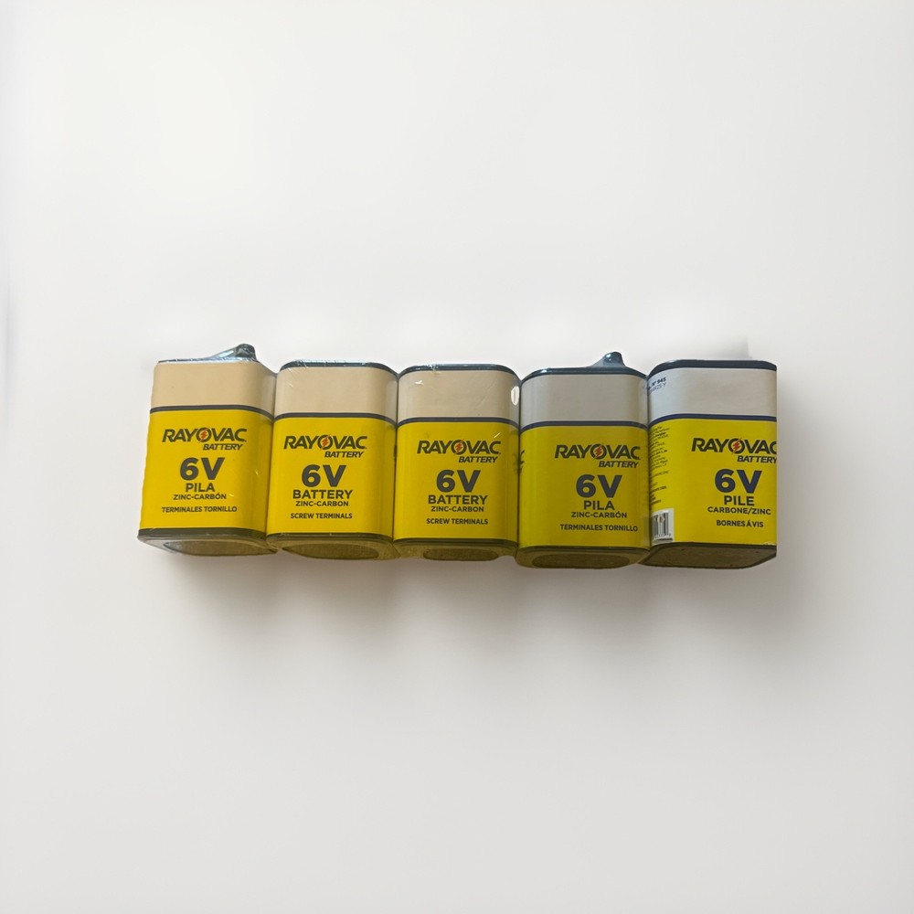 5 Rayovac 6V Heavy Duty Lantern Battery - Yellow (945R4C)