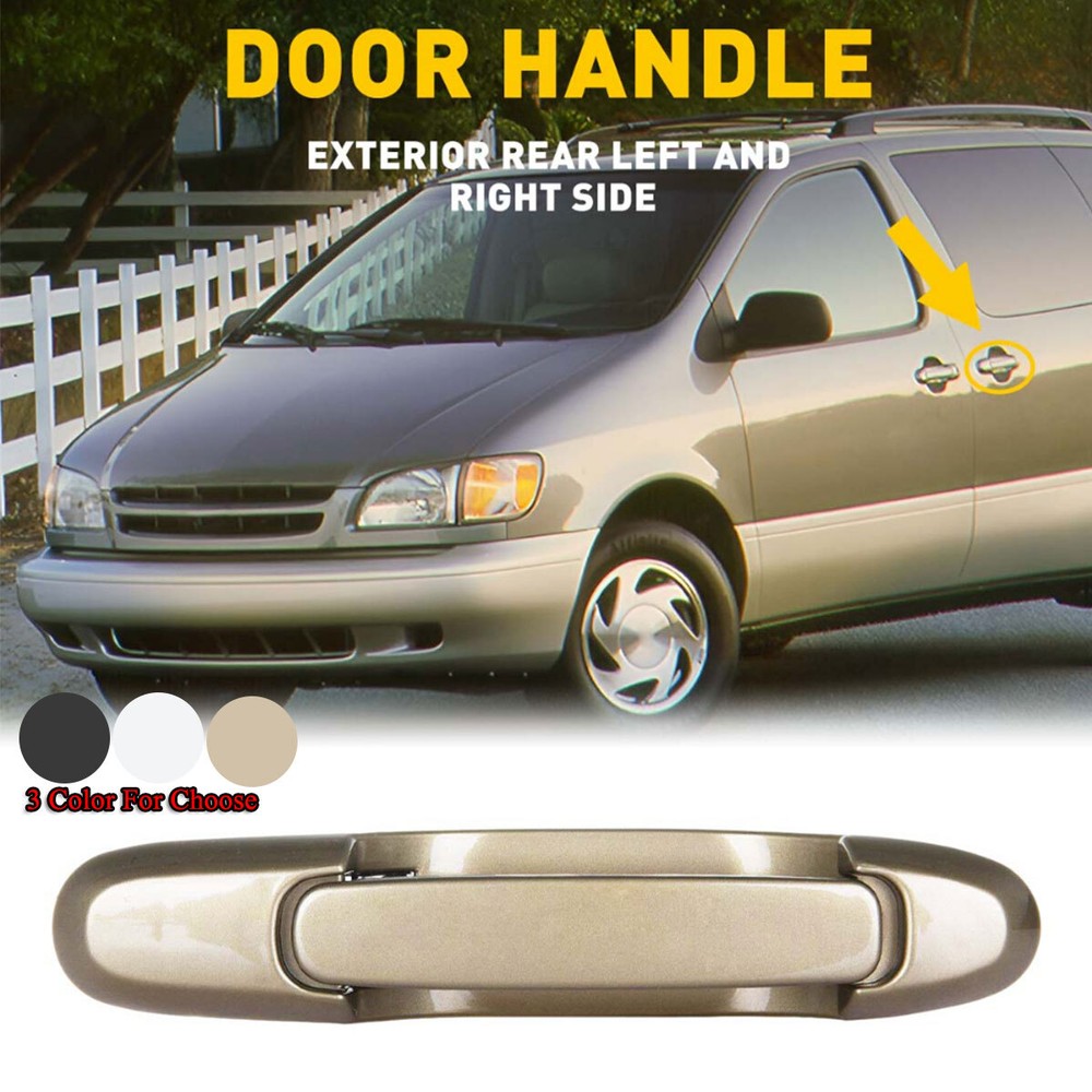 For 98-03 Toyota Sienna Rear Left or Right Sliding Exterior Door Handle White M