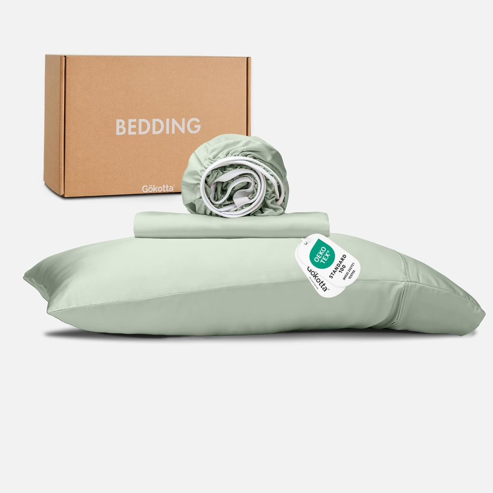 3-Piece Twin Rayon Bamboo Sheets - Soft & Cooling 15-Inch Deep Pocket