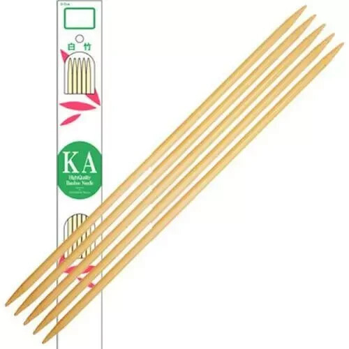 Set of Kinki Ambari Premium Bamboo Double Point Needles US Size 4  8