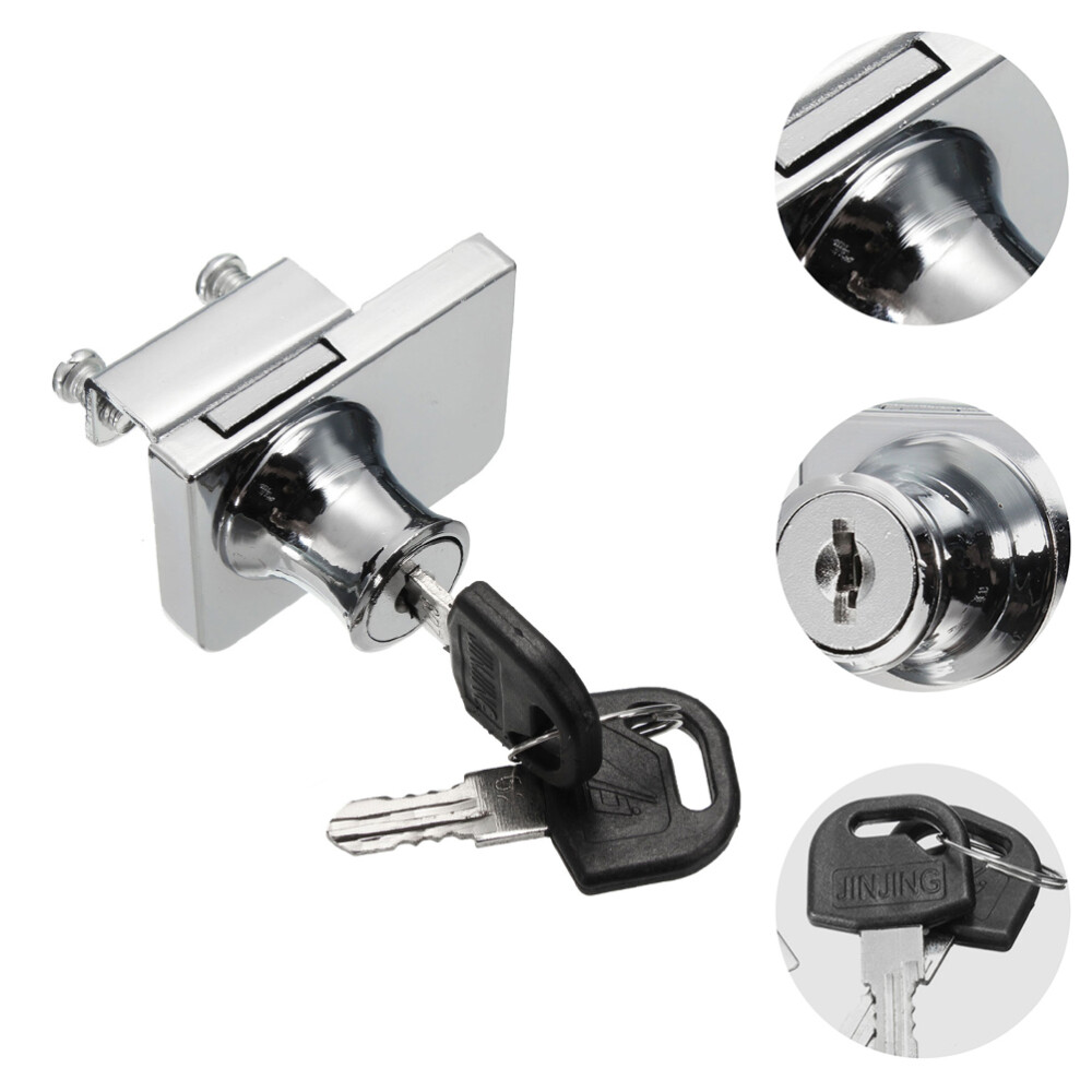 Secure Sliding Glass Door Lock for Showcases and Display Cabinets