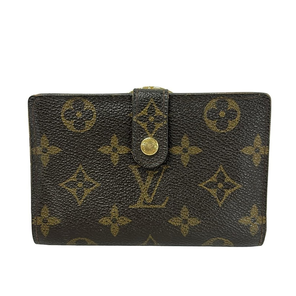 LOUIS VUITTON Porte Monnaie Bier Viennois Leather Bifold Wallet Used