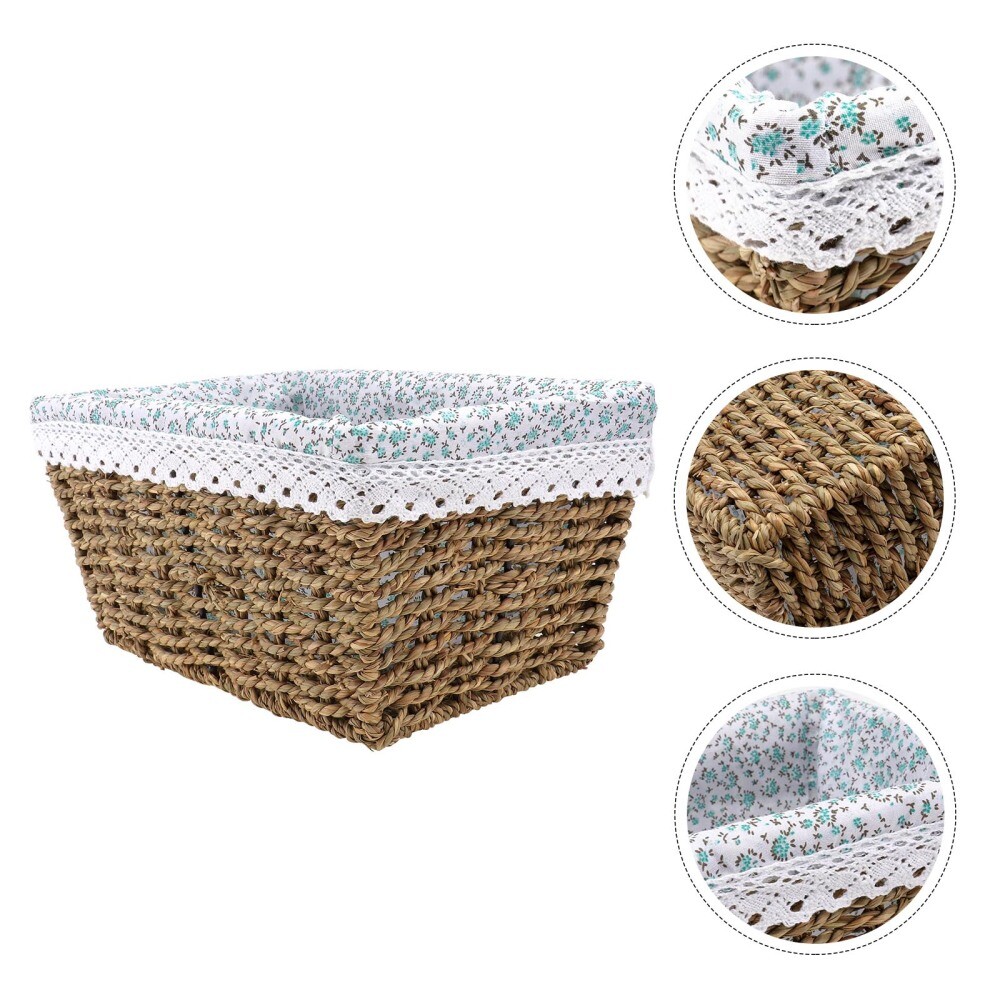 Cube Storage Organizer Rattan Basket Good Workmanship Compact Size