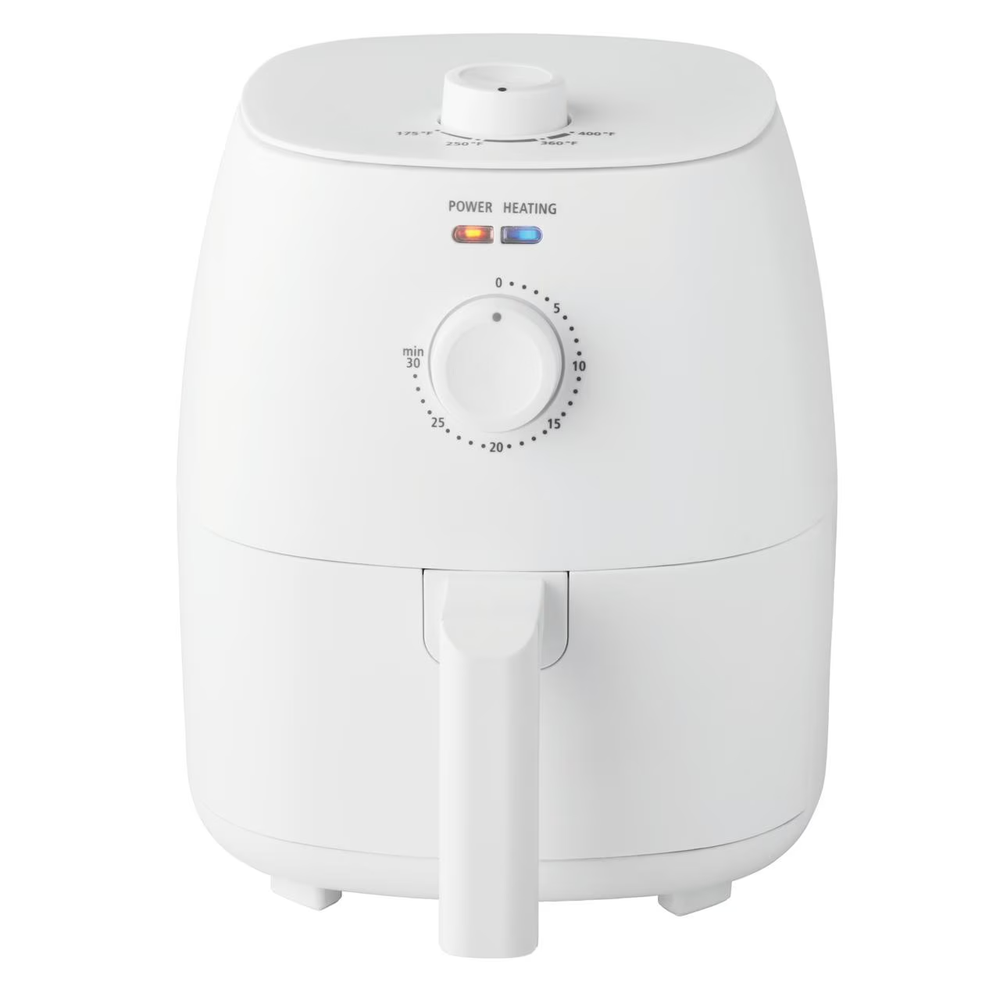 Mainstays 2.2 Qt Compact Air Fryer, White - Nonstick & Auto Shutoff