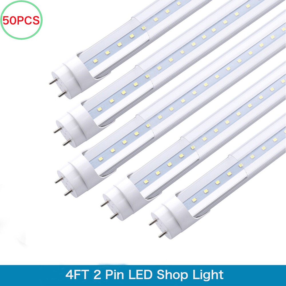 50Pack 4FT 48inch Led Tube Light 22W G13 2-Pin 4 Foot Led Shop Light Led Bulbs