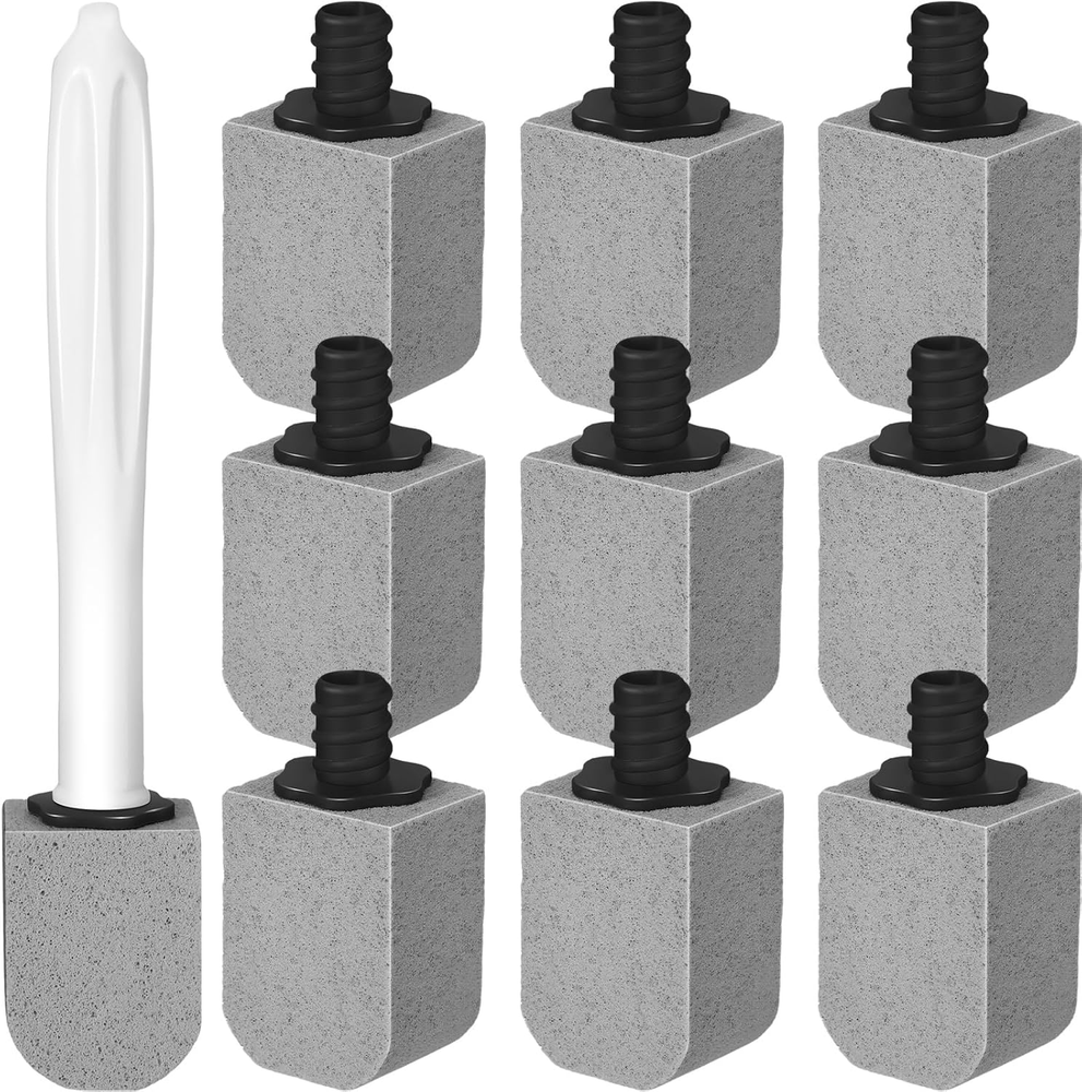 10 Pcs Pumice Stone Toilet Bowl Cleaner Toilet Pumice Stone with Long Handle Cle
