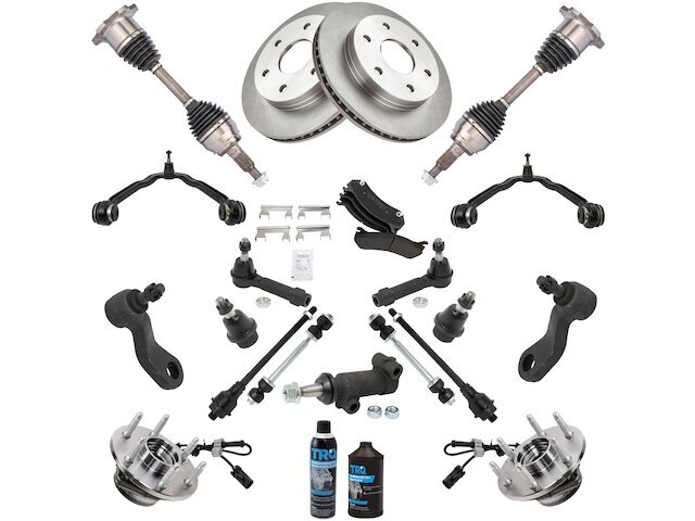 Front Brake Pad Rotor Axle Control Arm Kit fits Escalade ESV 2003-2006 25SNZH