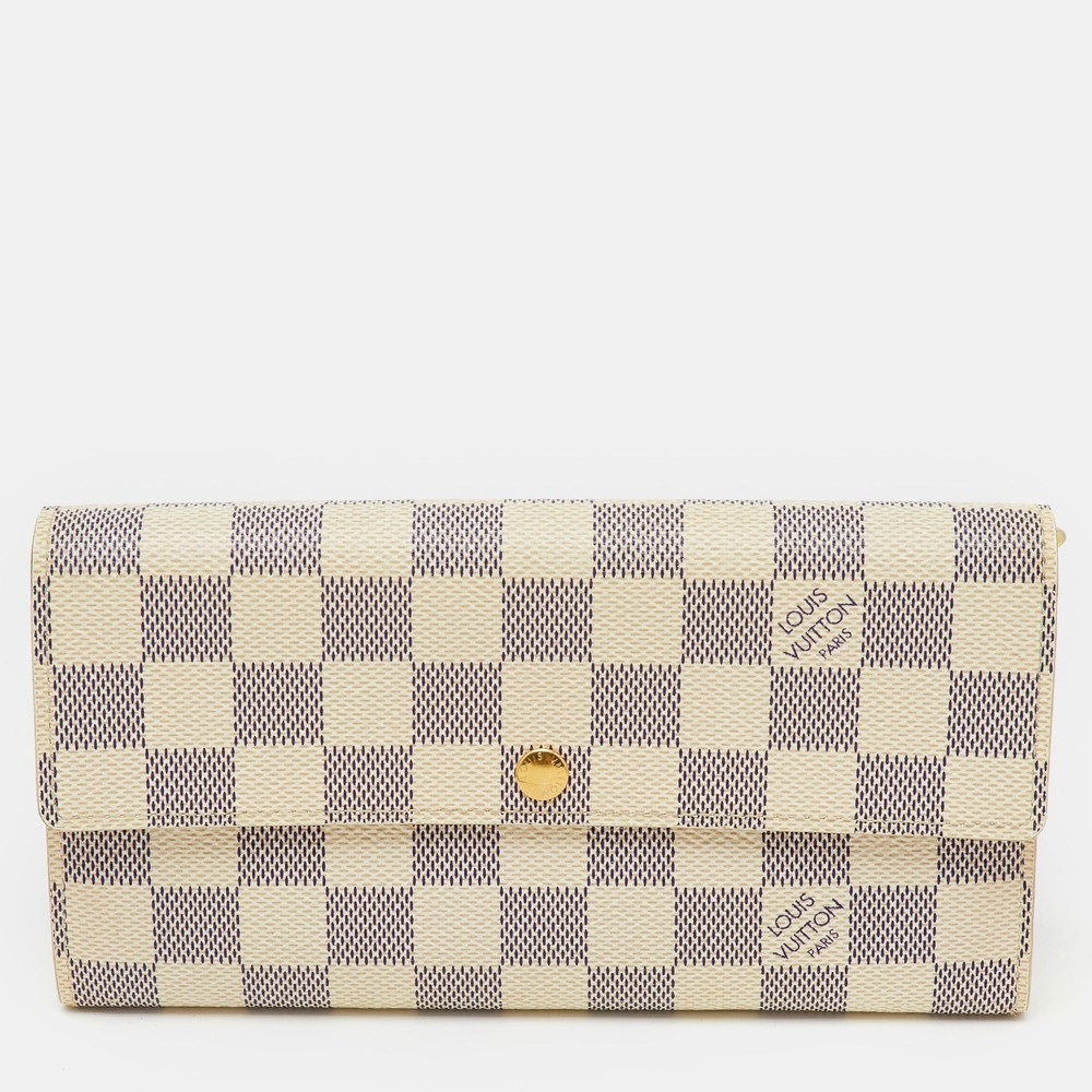 Louis Vuitton Damier Azur Sarah Long Wallet in Canvas