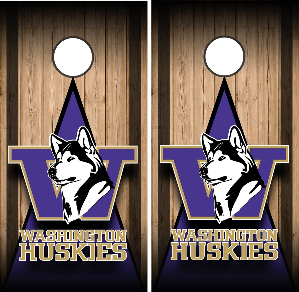 Washington Huskies Wrap Skin BoardCornhole NHL Sports Vinyl Decal Decor NH07