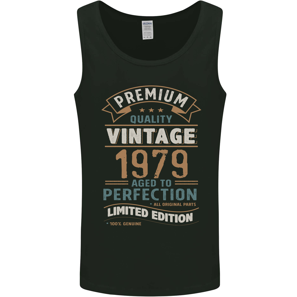 Premium Vintage 46th Birthday 1979 Mens Vest Tank Top
