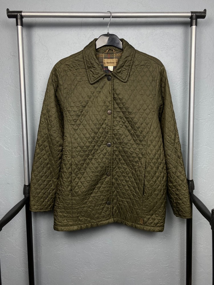 Barbour Vintage Womens Tailored Quilted Jacket Size UK 10 M