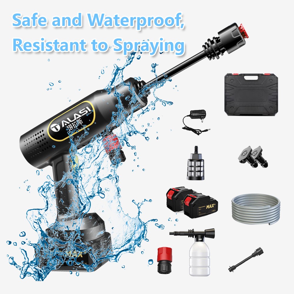 300W High-Power Lithium Battery Electric Car Wash Gun for Home Use