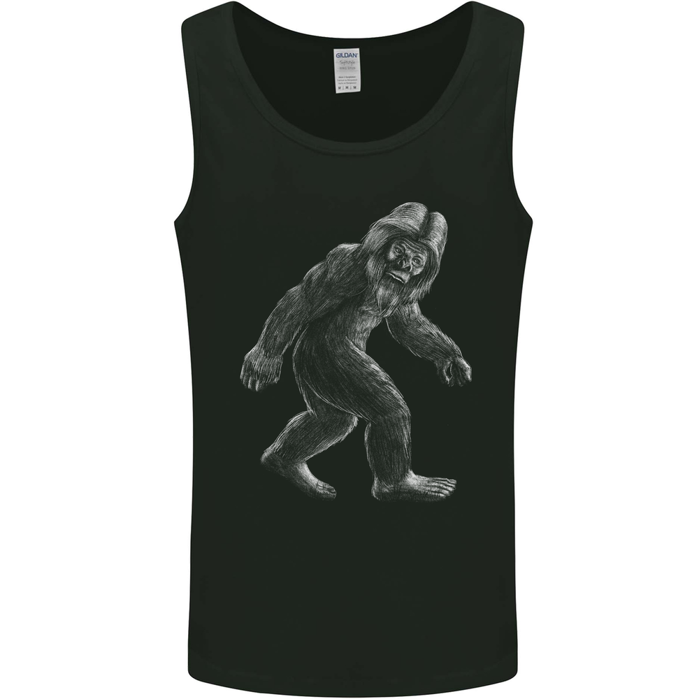 Bigfoot Taking a Stroll Mens Vest Tank Top