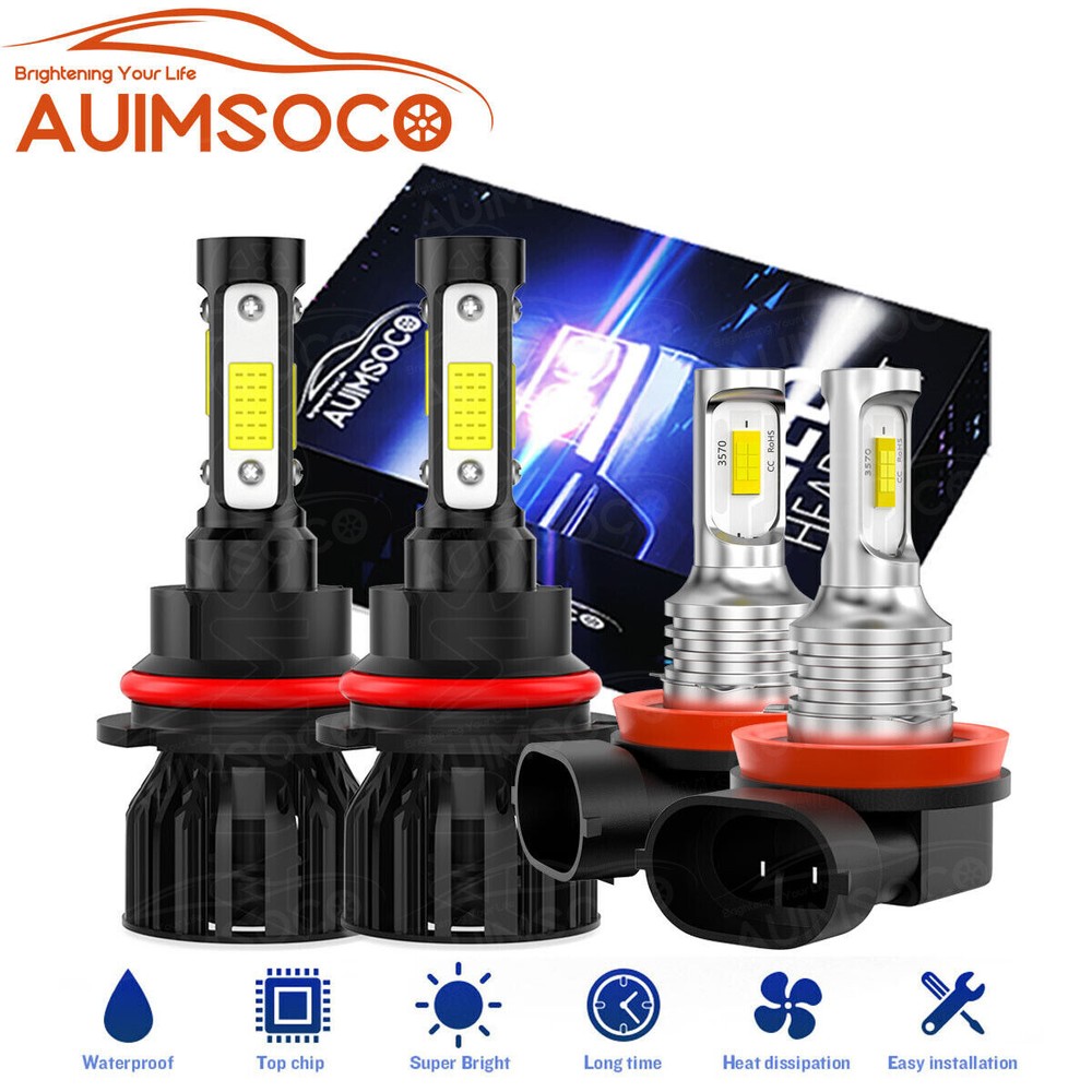 For Pontiac Pursuit 2005-2006 LED Headlight Bulb Kit High / Low Beam + Fog Light