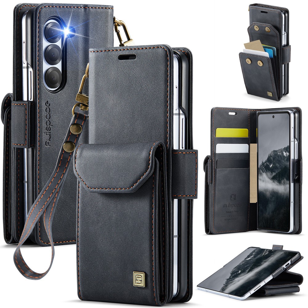 Samsung Galaxy Z Fold 6 Leather RFID Blocking Wallet Case with Card Slots