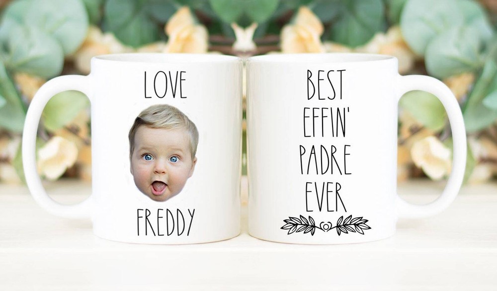 Best Effin' Padre Ever Mug Father's Day Gift Personalized With Photo Of Kids