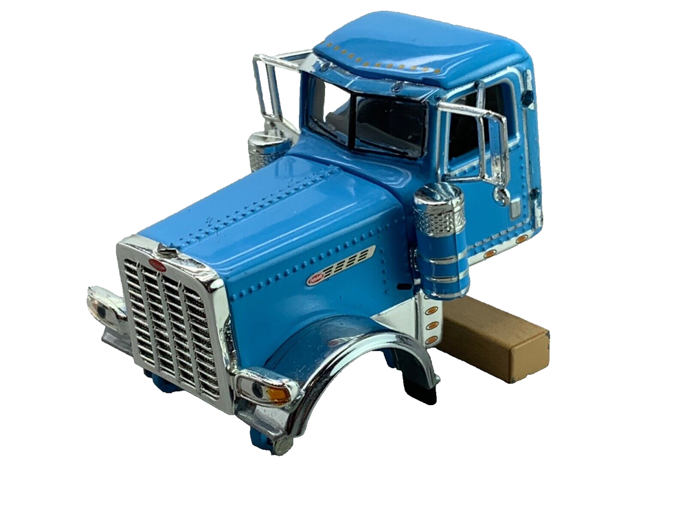 1/64 DCP Parts Pride & Class Baby Blue Peterbilt 389 Day Cab Diecast Model-image